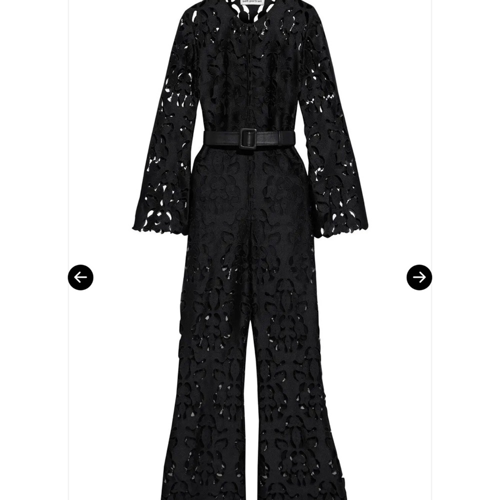 Gorgeous Self Portrait Guipere Lace Jumpsuit, size 6, EUC - Picture 3 of 9